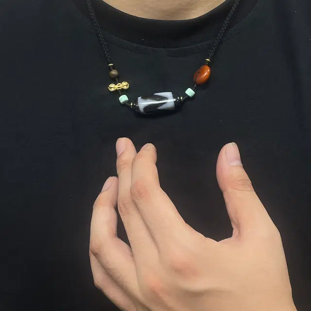 极限弧 中式藏式九眼天珠民族风护身佛珠#好运 玛瑙 吊坠 男女同款情侣款