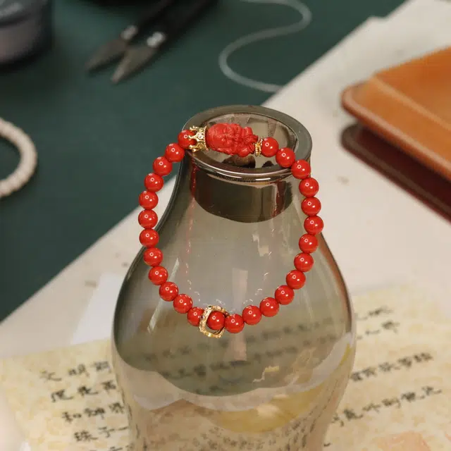 【象神伽内什】 极限弧 系列 前途光明 新中式纳福转运珠 小众设计精致#好运 朱砂 手串 男女同款情侣款