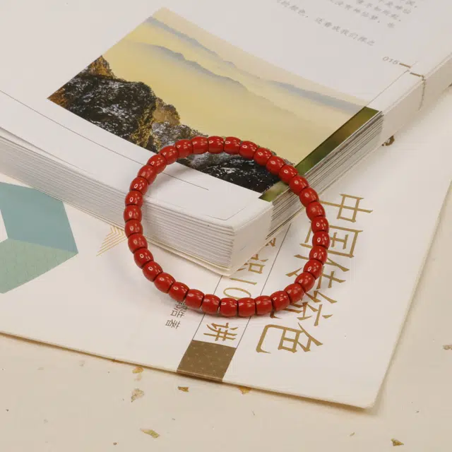 【心砂】 极限弧 新招财纳福金榜题名时尚高级女生朋友礼盒通勤百搭 新中式国潮好运串珠水逆散退#好运再造辰砂 朱砂 手串 男女同款情侣款