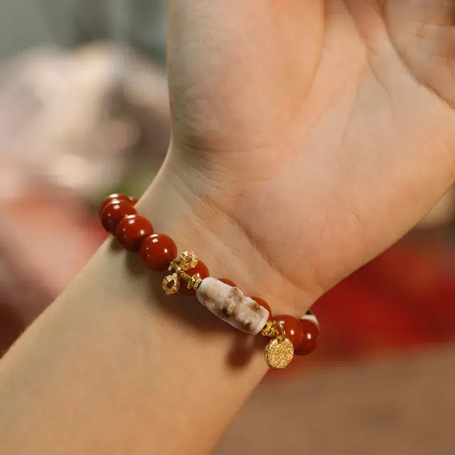 极限弧 时尚高级小众中式藏式九眼天珠民族风护身佛珠#好运 玛瑙 手串 男女同款情侣款