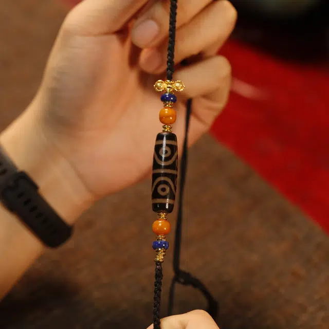 极限弧 转运藏式九眼天珠手工编织绳吉祥平安百搭佛系挂件#好运#好运 玛瑙 吊坠 男女同款情侣款