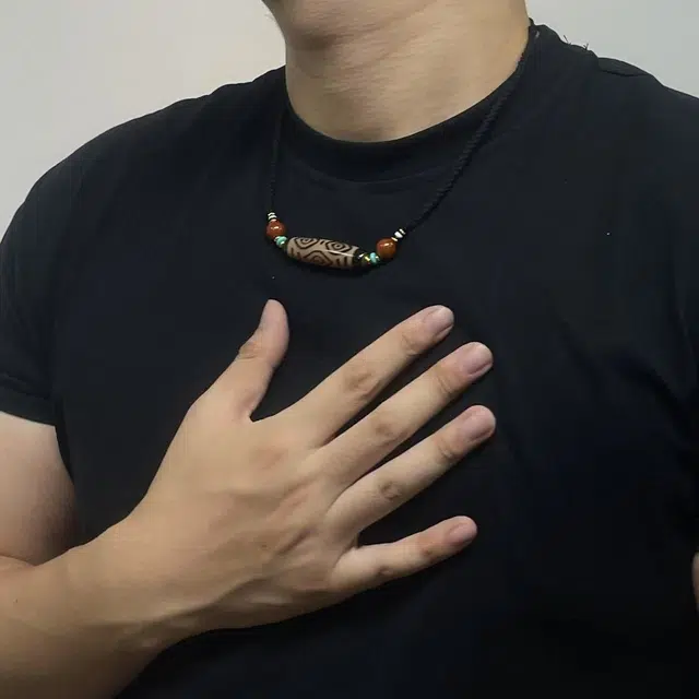 极限弧 转运藏式九眼天珠手工编织绳吉祥平安百搭佛系挂件#好运#好运 玛瑙 吊坠 男女同款情侣款
