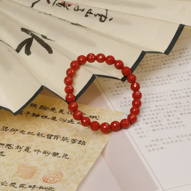 极限弧 招财红显白日常通勤百搭气质款 国潮新中式诸事顺利招财转运简约小众设计款#好运 朱砂 手串 男女同款情侣款