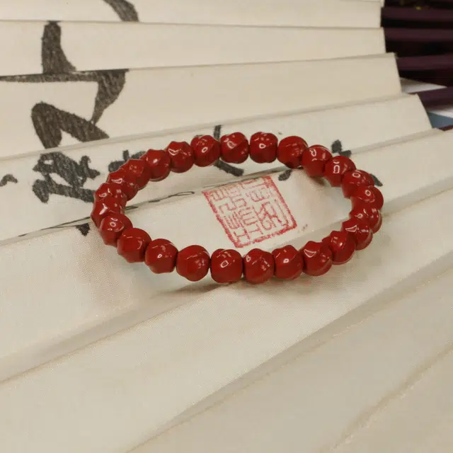 极限弧 扭转乾坤 国潮新中式诸事顺利招财转运复古大气简约精致设计感#好运再造辰砂 朱砂 手串 男女同款情侣款