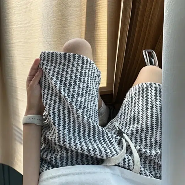 棉基因 美式复古宽松简约拼色无性别主义日常通勤中腰系带五分休闲短裤 男女同款