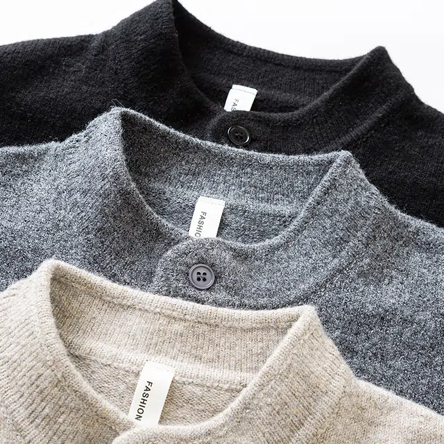 棉基因 美式复古老钱风绵羊毛针织套头衫外套纯色百搭舒适休闲毛衣 男女同款