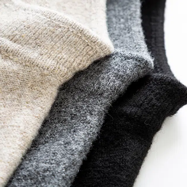 棉基因 美式复古老钱风绵羊毛针织套头衫外套纯色百搭舒适休闲毛衣 男女同款