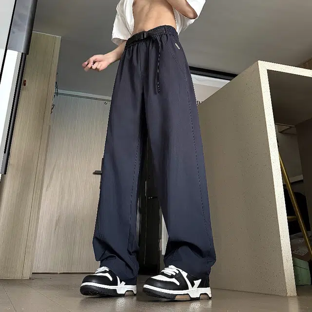 臣目 速干薄款美式宽松直筒阔腿休闲裤 男女同款