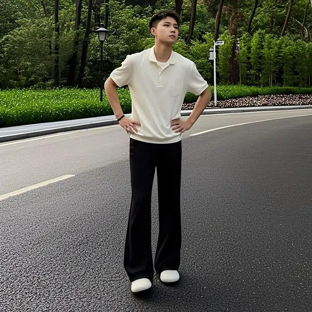 臣目 垂坠感高级薄款纯色简约舒适百搭西装裤 男女同款 黑色