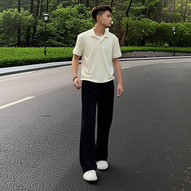 臣目 垂坠感高级薄款纯色简约舒适百搭西装裤 男女同款 黑色