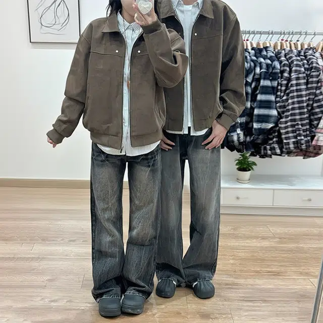 臣目 美式复古舒适百搭夹克外套 男女同款