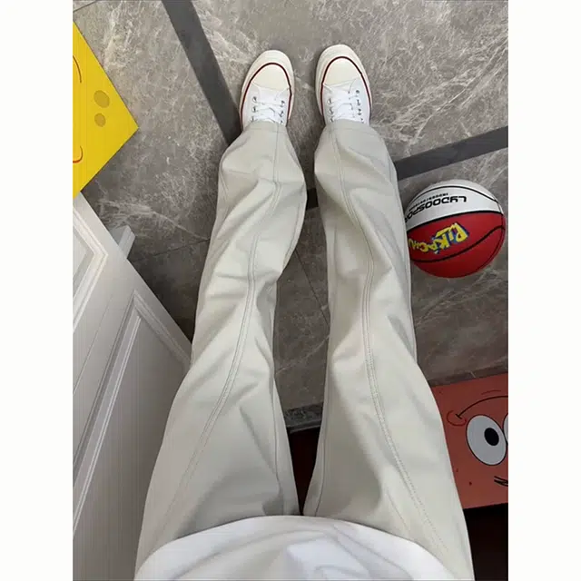 臣目 美式微喇裤子男款夏季斜切速干软壳裤防水风显腿长工装裤休闲裤 男女同款