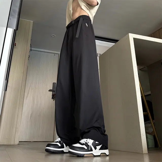 臣目 速干薄款美式宽松直筒阔腿休闲裤 男女同款