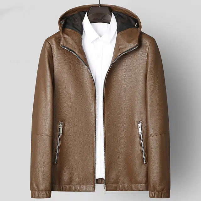 SENJIALUO Luxury Deer Leather Jacket