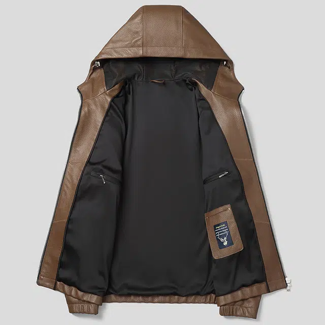 SENJIALUO Luxury Deer Leather Jacket