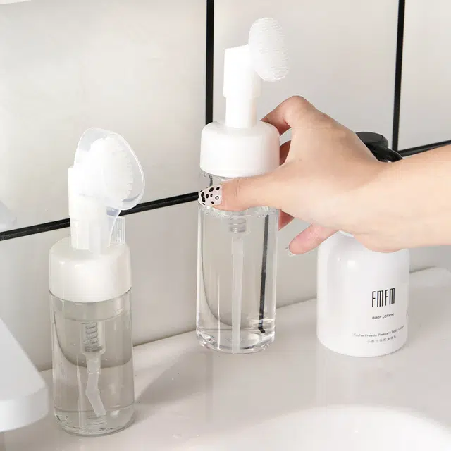 舒小奢 洗面奶打泡器按压式起泡器洁面洗脸洗头发专用泡沫发泡杯瓶子专用化妆工具透明便携