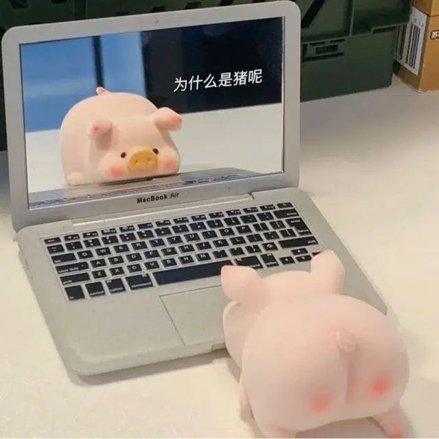 舒小奢创意迷你电脑小镜子笔记本电脑随身带造型便携折叠苹果化妆镜镜子便捷便利携带方便轻巧轻便