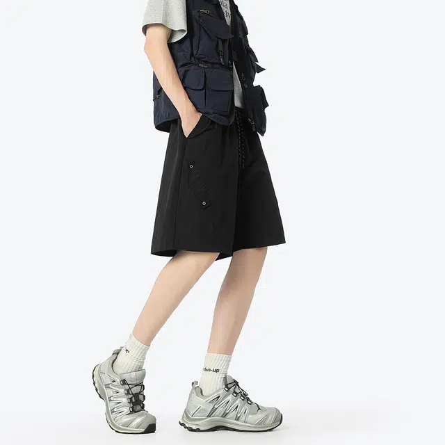 单爵 美式速干伞兵裤薄款防水登山透气运动裤休闲短裤 男女同款