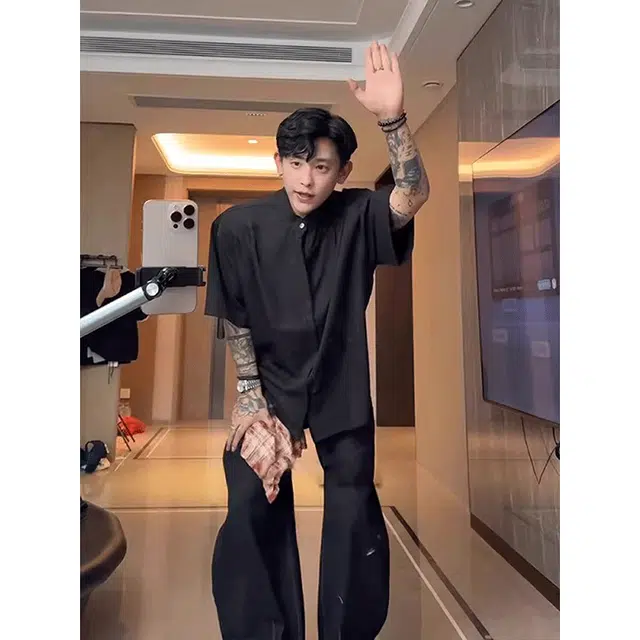 单爵 新中式户外运动轻便简约百搭日常短袖衬衫 男女同款