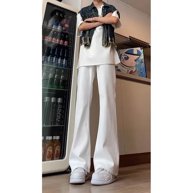 单爵 美式高街直筒时尚复古牛仔裤 男女同款