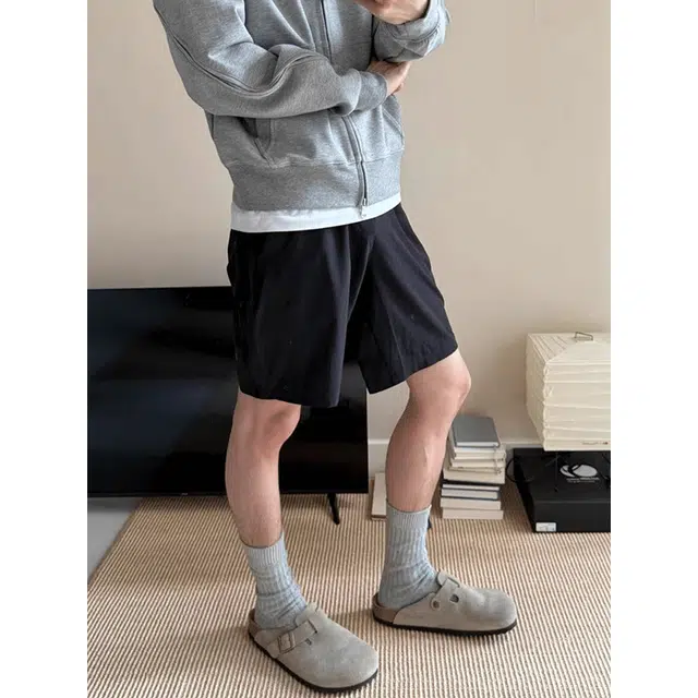 单爵 美式排扣工装夏季薄款多巴胺柠檬黄运动速干休闲短裤 男女同款