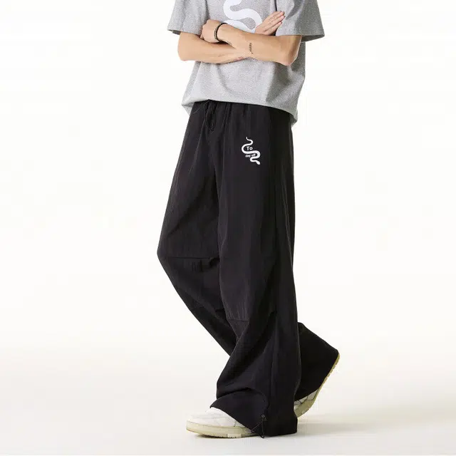 单爵 褶皱美式复古时尚潮流百搭简约设计感休闲裤 男女同款