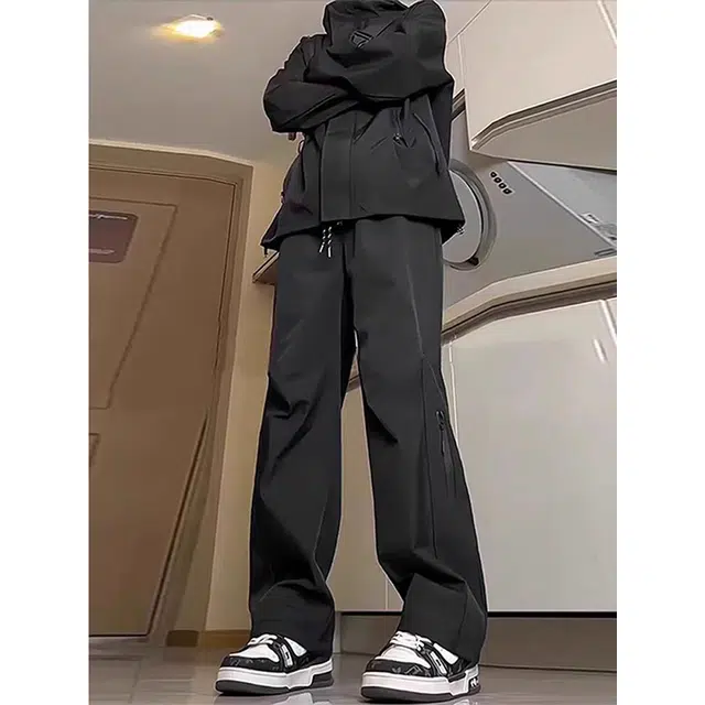 单爵 工装时尚舒适潮流百搭复古宽松直筒休闲裤 男女同款