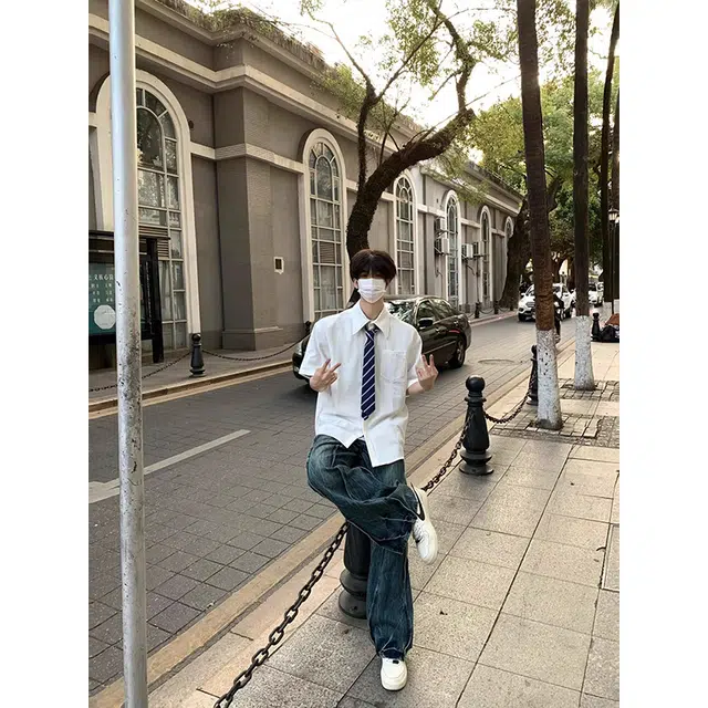 单爵 薄款防晒舒适百搭休闲纯色短袖衬衫 男女同款