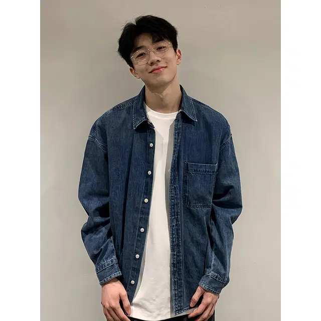 单爵 薄款时尚百搭简约宽松长袖衬衫 男女同款