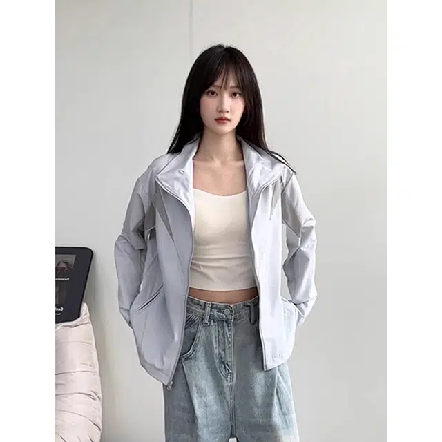 单爵 网眼速干美式立领外套户外登山休闲防晒服 男女同款