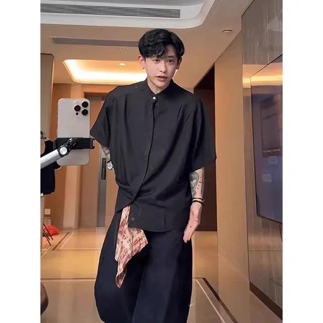 单爵 新中式户外运动轻便简约百搭日常短袖衬衫 男女同款