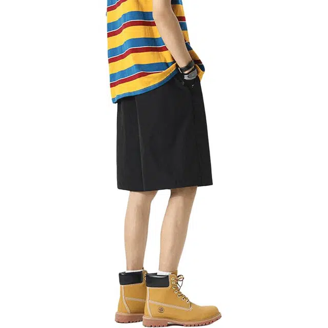 单爵 冰丝运动薄款美式直筒五分裤休闲短裤 男女同款