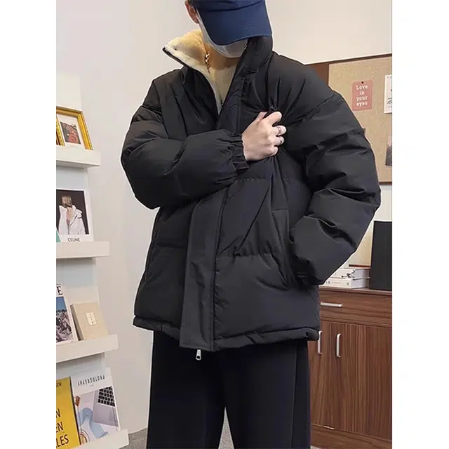 单爵 加绒加厚羊羔毛一体绒棉衣外套棉服 男女同款