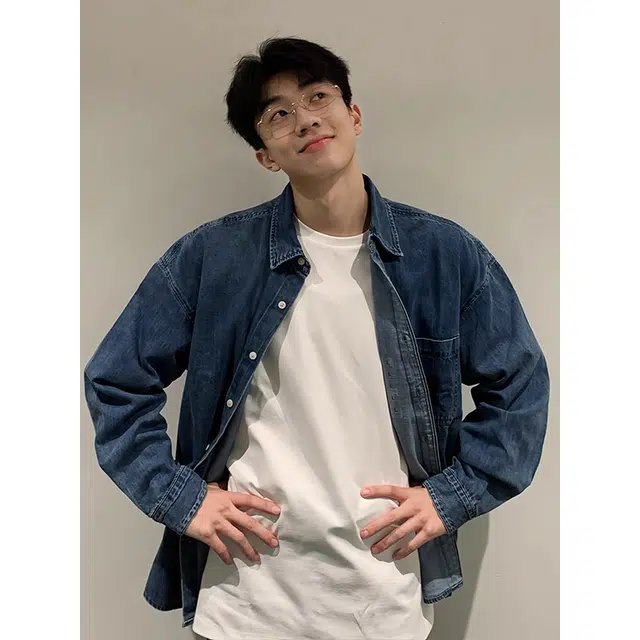 单爵 薄款时尚百搭简约宽松长袖衬衫 男女同款