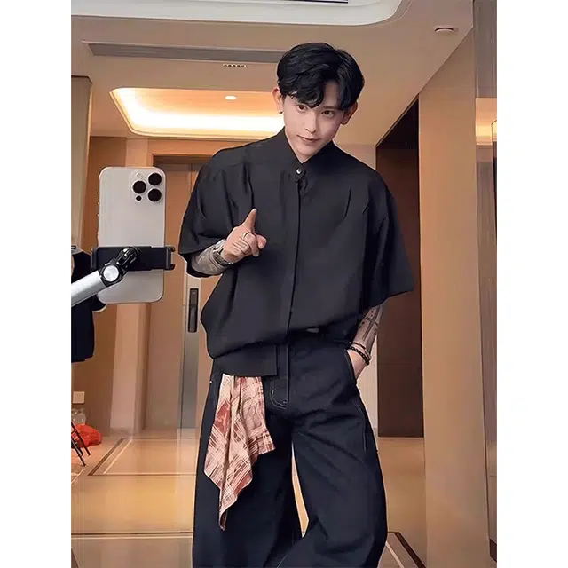 单爵 新中式户外运动轻便简约百搭日常短袖衬衫 男女同款