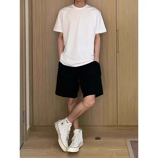 单爵 美式速干运动纯色薄款健身跑步五分休闲短裤 男女同款