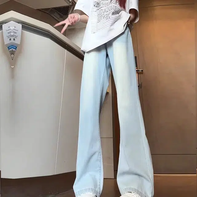 单爵 莱赛尔夏季薄款高个子加长裤子冰丝休闲直筒裤牛仔裤 男女同款