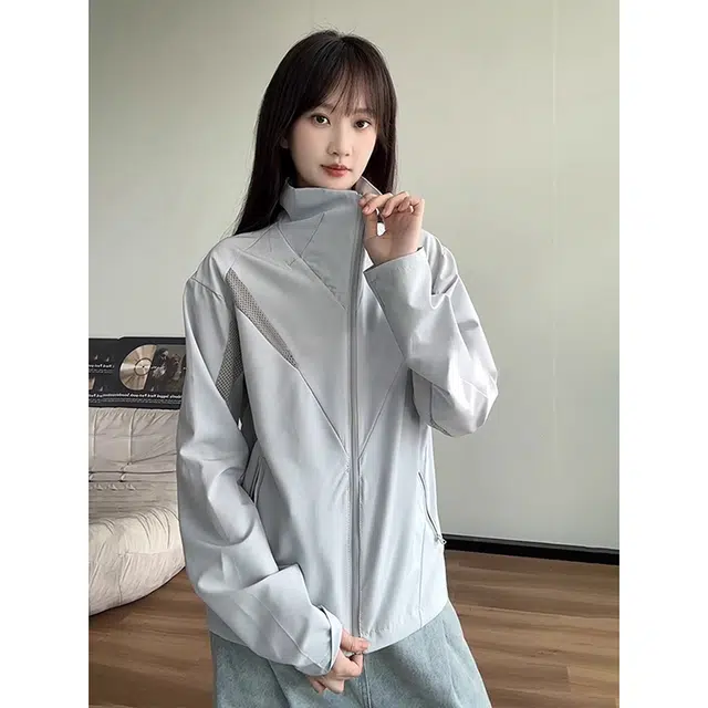 单爵 网眼速干美式立领外套户外登山休闲防晒服 男女同款