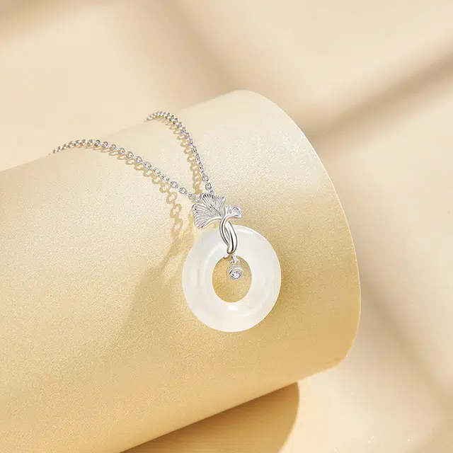 福润莱 三生有幸锁骨链 新中式精致轻奢小众简约大方设计高级感 通透细腻 清新淡雅 #好运 玉髓 项链 男女同款情侣款