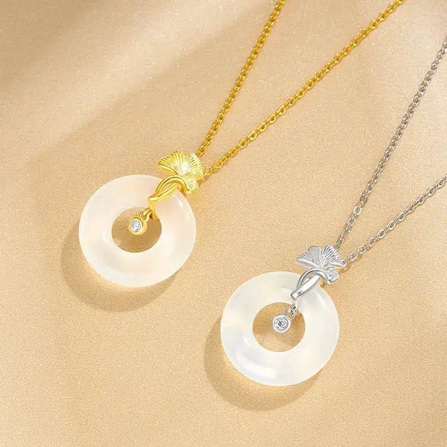 福润莱 三生有幸锁骨链 新中式精致轻奢小众简约大方设计高级感 通透细腻 清新淡雅 #好运 玉髓 项链 男女同款情侣款