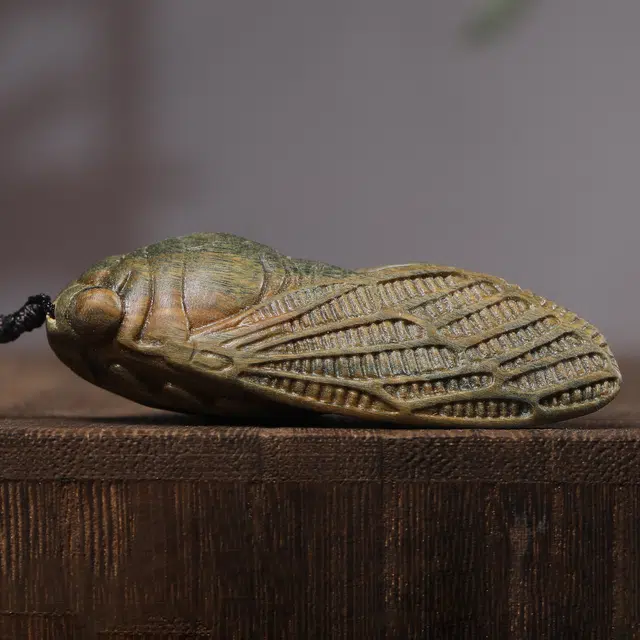 嫒柯 国潮新中式百搭轻奢高级吉祥创意诸事顺遂吉祥如意心想事成随身把玩#好运 绿檀 把件 男女同款情侣款