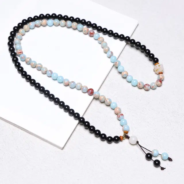 嫒柯 新中式小众高级感文玩佛珠 百搭小清新 招财转运  心想事成 美梦成真#好运 檀木 手串 男女同款情侣款