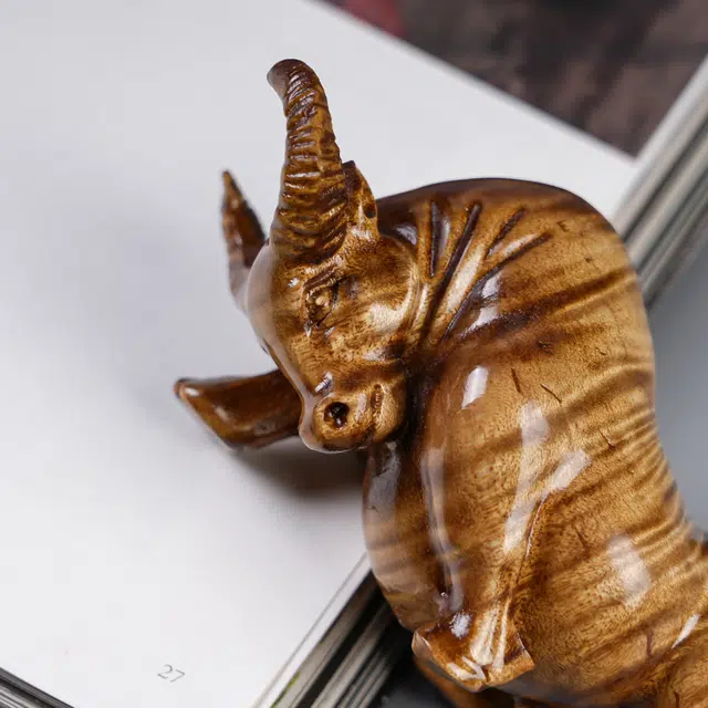 嫒柯 国潮新中式百搭轻奢高级随身把玩心想事成吉星高照一帆风顺#好运 楠木 把件 男女同款情侣款