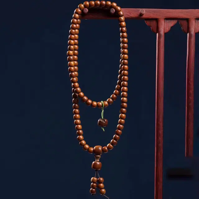 嫒柯 国潮新中式百搭轻奢高级文玩盘玩佛珠念珠鹏程万里青云直上复古风文艺风#好运 雷击木 手串 男女同款情侣款