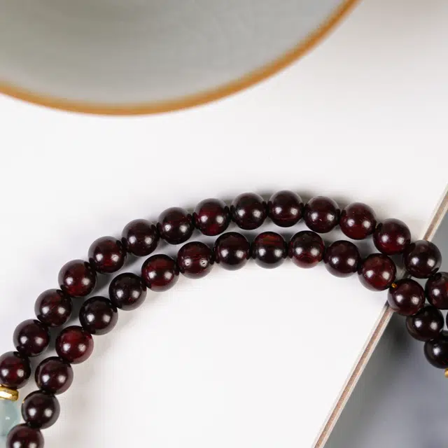 嫒柯 国潮新中式轻奢高级文玩 八方来财 招财纳福 节节高升 好运连连 诸事顺遂 紫檀属 项链 男女同款情侣款