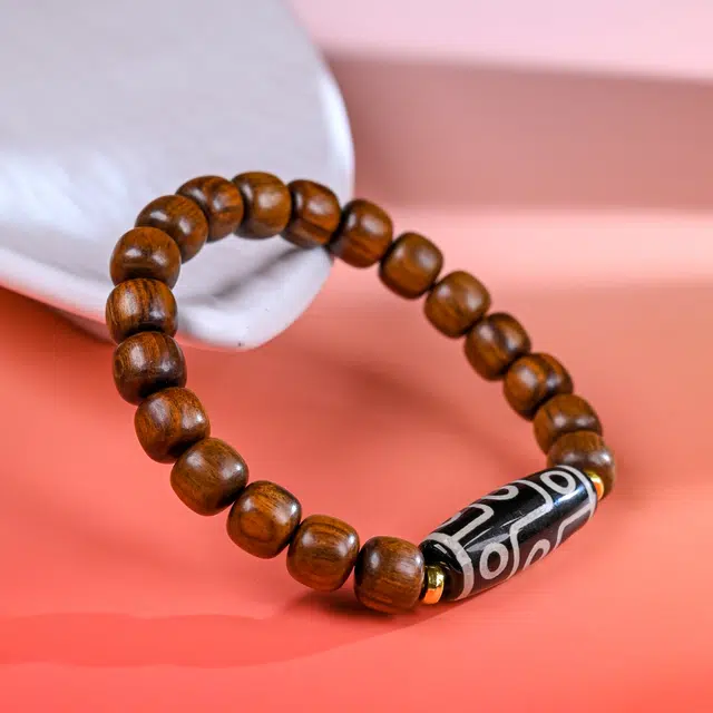 嫒柯 新中式国潮国风小众设计百搭复古文艺风文玩诸事顺遂平安喜乐万事如意盘玩#好运 花梨木 手串 男女同款情侣款