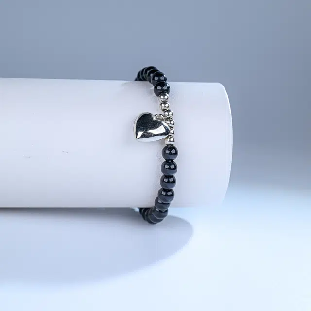 嫒柯 国潮新中式百搭轻奢简约高级设计感素雅美文玩盘玩岁岁平安念珠佛珠观复古风文艺风转运#好运 黑檀 手串 男女同款情侣款