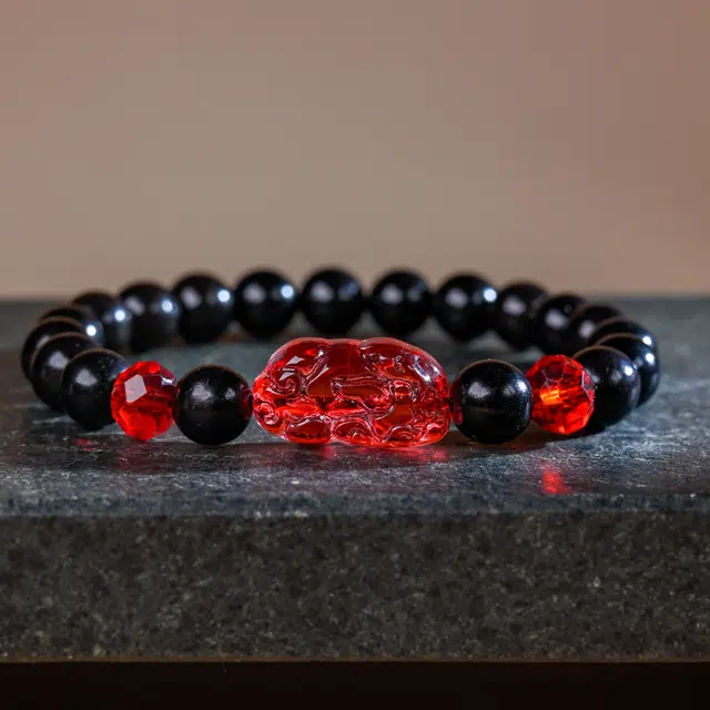 嫒柯 新中式小众高级感文玩佛珠百搭小清新轻奢招财转运珠国潮盘玩万事如意金玉满堂#好运 黑檀 手串 男女同款情侣款