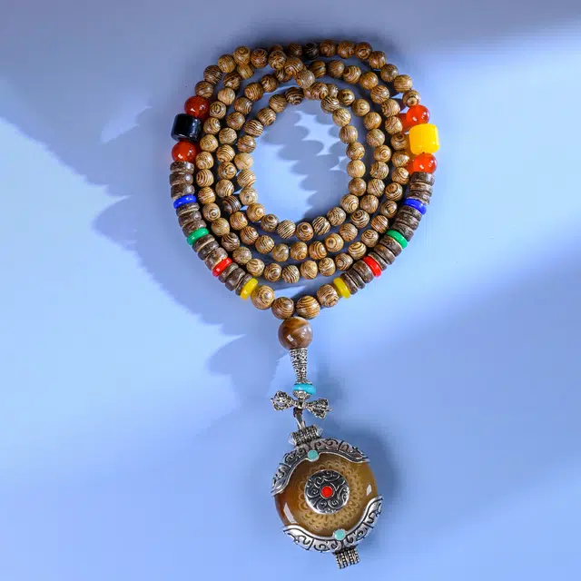 嫒柯 国潮新中式 优雅百搭高级 马到成功 事业有成 鸡翅木 项链 男女同款情侣款