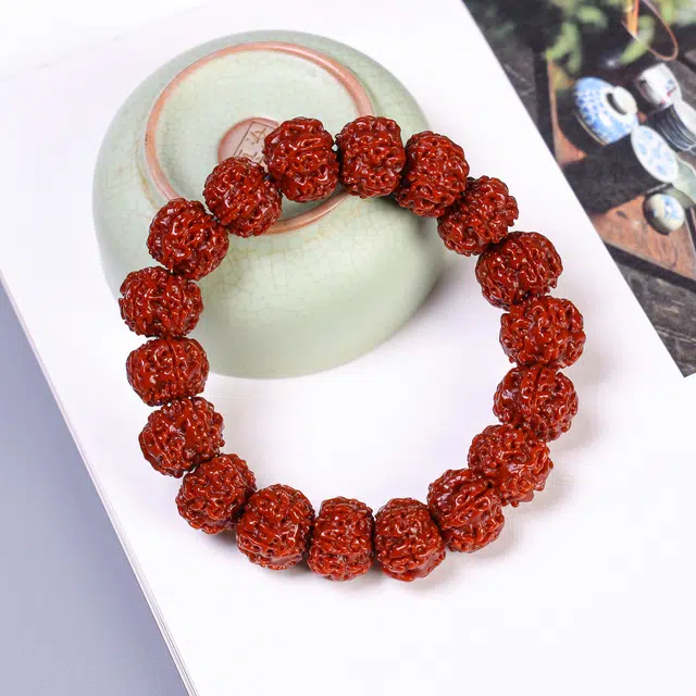 嫒柯 新中式国潮轻奢高级感复古文艺文玩爆肉玉化八方来财机刷包浆佛珠财源广进平安纳福#好运 金刚菩提 手串 男女同款情侣款